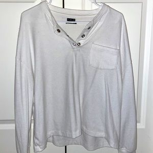 White Urban Outfitters Button Up Sweater